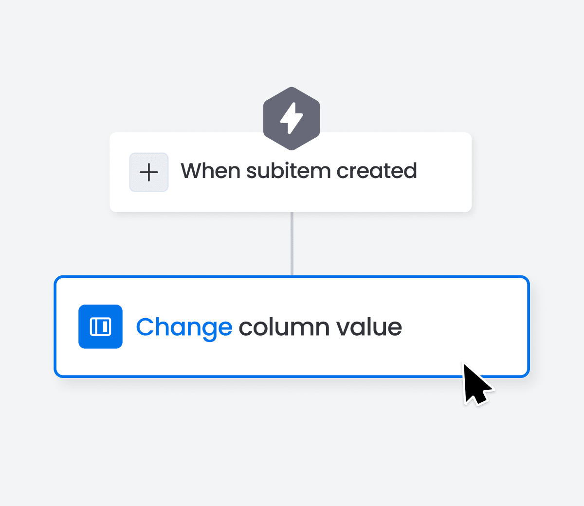 New action Change column value